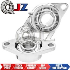 SSUCFL207-22 Qty:2 1-3/8 " Bore Polished Stainless Steel 2-Bolts Flange Units