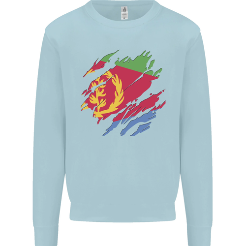 Torn Eritrean Flag Eritrea Flag Day Football Kids Sweatshirt Jumper - Picture 44 of 97