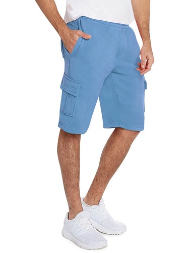 Mens Fleece Cargo Sweat Shorts Multi Pockets Heavy Pants Casual Sports Bottons - Picture 27 of 30