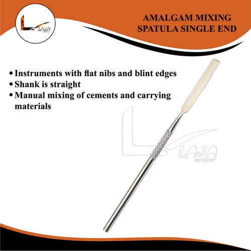 Dental Cement Mixing Spatulas Single Ended Lab Wax Modeling Stainless Steel - Picture 3 of 3