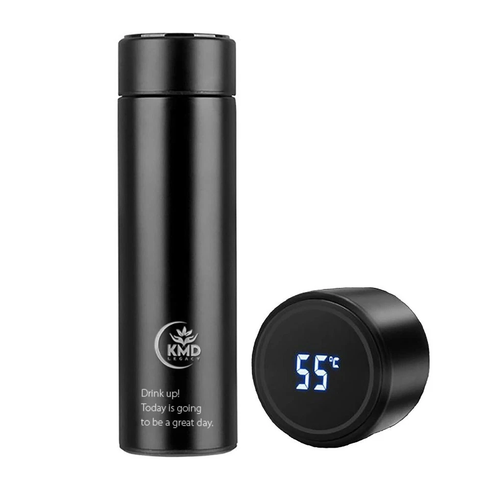 SMART THERMOS STAINLESS STEEL BOTTLE WITH TEMP DISPLAY & Positive Affirmation. - Image 4 of 4