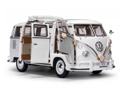 VW T1 Samba - White - Wedding Version - 1:12 - Sun Star