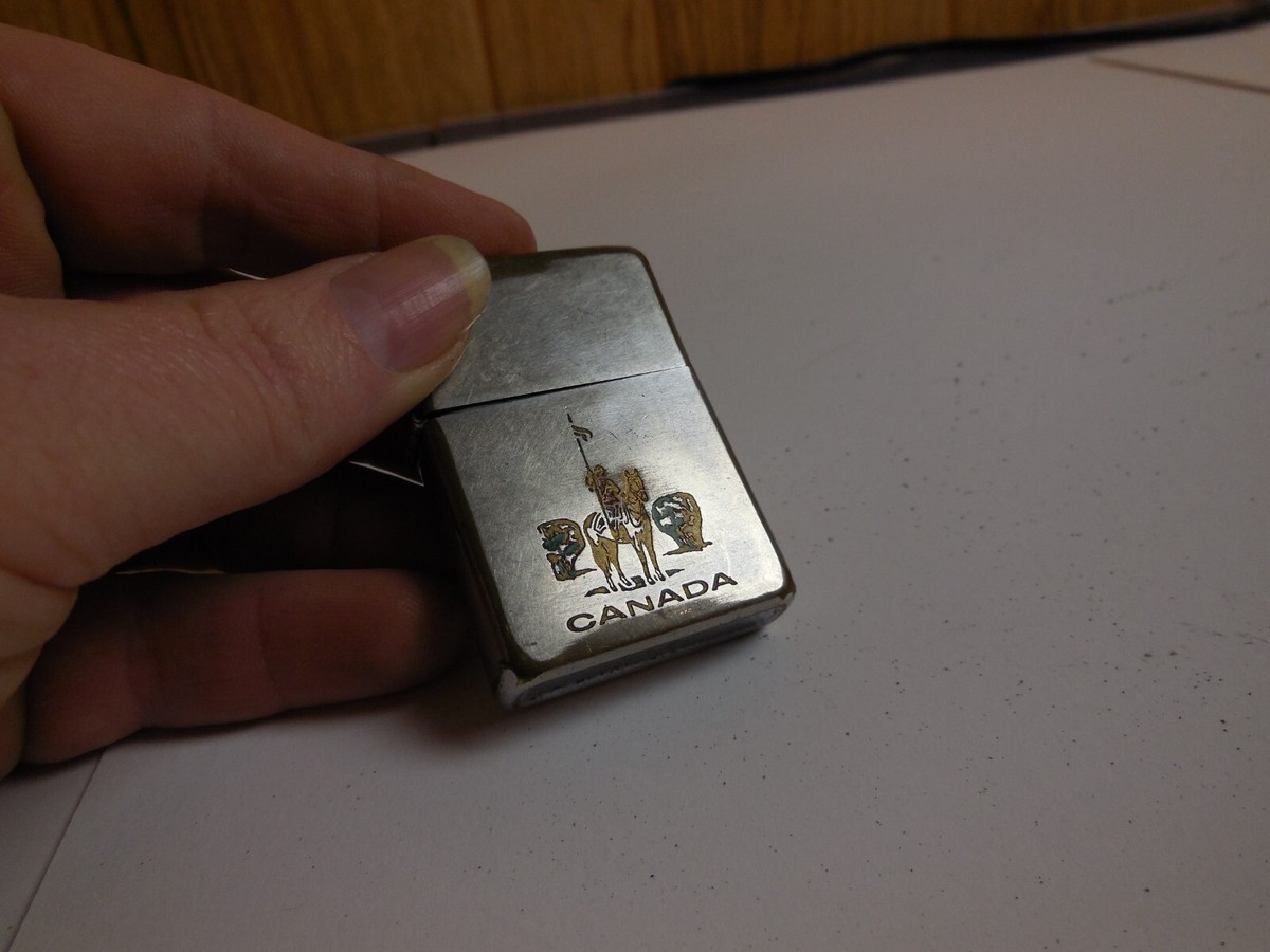 U8 VINTAGE RCMP MOUNTIE ZIPPO LIGHTER ROYAL CANADIAN MOUNTED U8 VINTAGE RCMP MOUNTIE ZIPPO LIGHTER ROYAL CANADIAN MOUNTED
