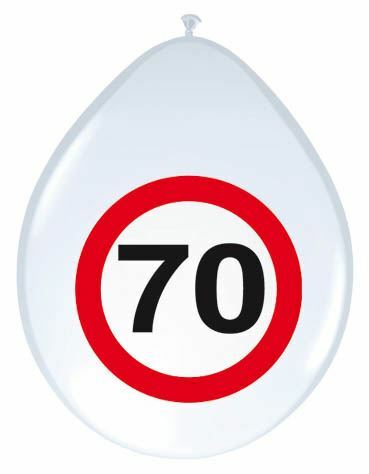 70TH BIRTHDAY TRAFFIC SIGNS THEME - PARTYWARE COMPLETE SELECTION - Picture 12 of 12