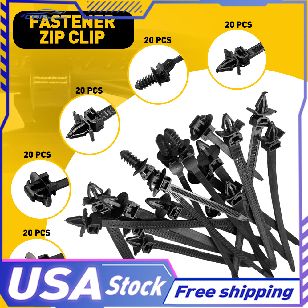 100-Piece Line Car Zip Ties for Wiring Harness Fastening Cable Management