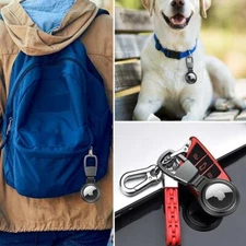 For Apple Airtag Protective Aluminum Alloy Case Cover Keychain Carabiner AirTags