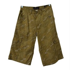 Rocawear Vintage Jorts Mens 30 Green Camo Baggy Shorts Hip Hop Skater Cyber Y2K
