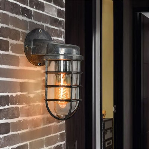 Vintage Industrie Wandleuchte Antik Retro Käfig Schott Wand Decken Lampe UK - Bild 17 von 43