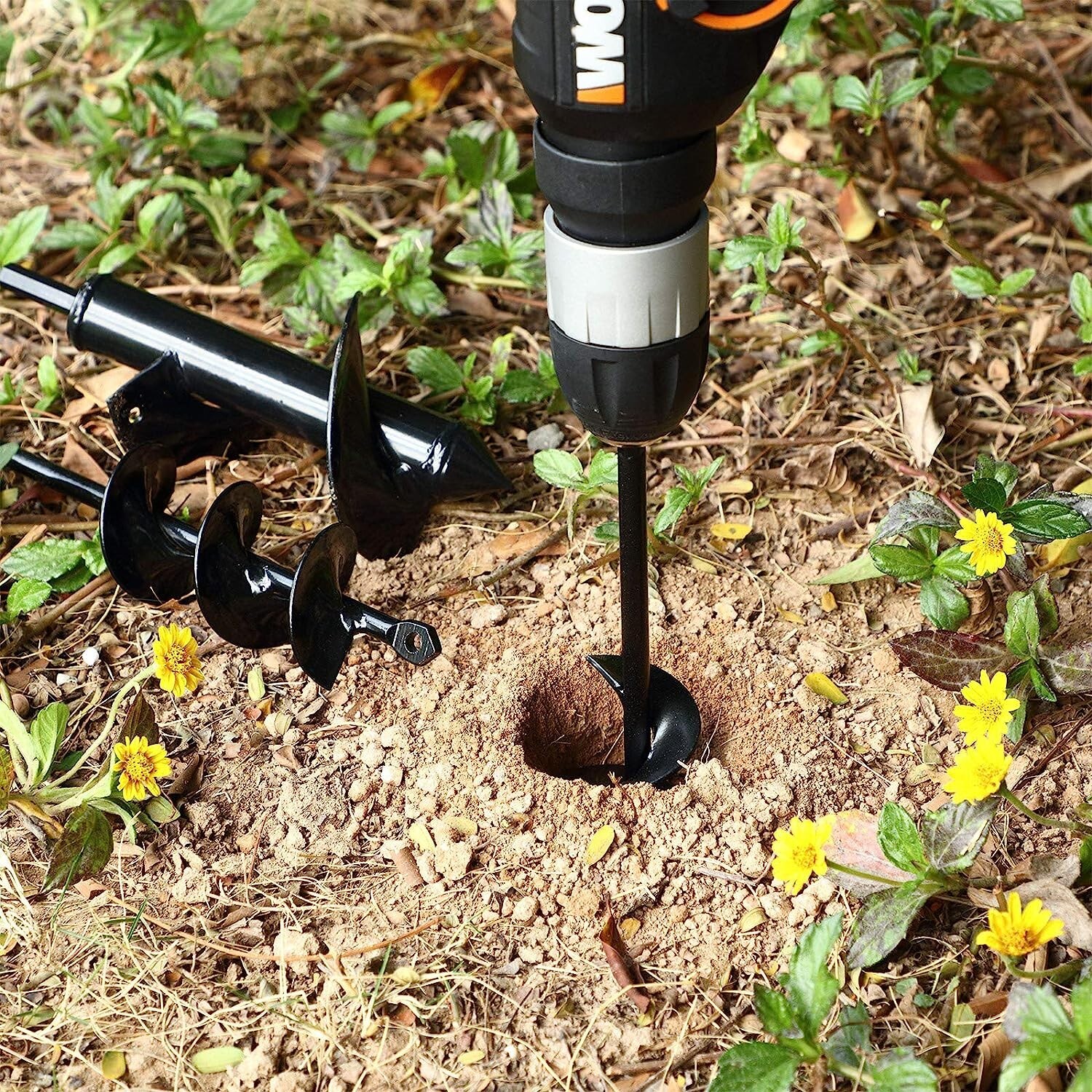 Garden Auger Drill Bits - Spiral Rapid Planter - Sturdy - 3 Pieces, 3 Sizes