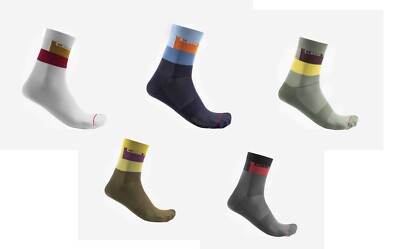 5 paar Castelli blocco  radsocken -rennrad socken