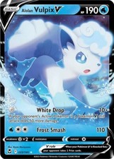 Alolan Vulpix V - 033/195 - Pokemon TCG Silver Tempest (2022) - LP - HOLO