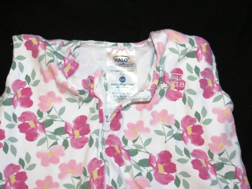 Halo Sleepsack Floral Garden Flowers Size M 6-12 Months Baby Sleep CUT SHOULDER - Picture 2 of 3