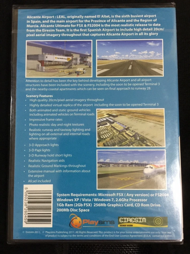 Ultimate Alicante for MS Flight Simulator X & 2004 BRAND NEW SEALED IN BOX - Image 2 of 4