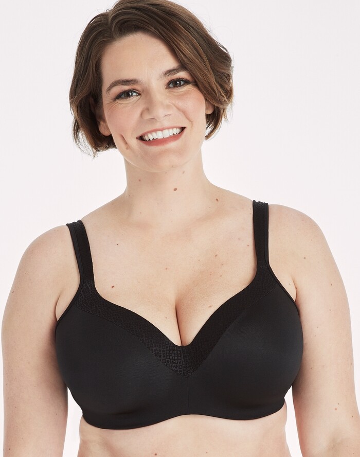 PLAYTEX 46D Love My Curves Shape Balconette Bra Black 4823 for sale online