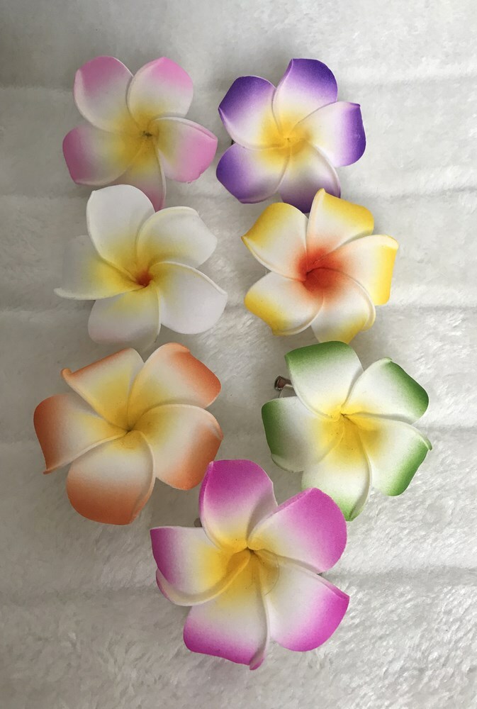 Set de barrettes à cheveux pince clic clac argenté fleur en cuir