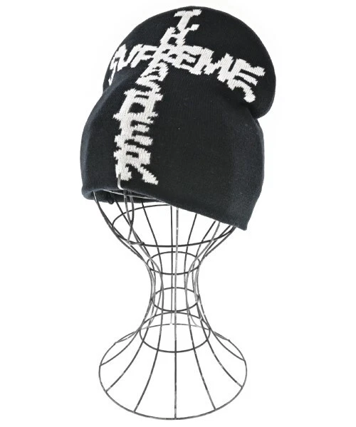 Casquettes/bonnets en tricot Supreme noirx blanc 2200536980076
