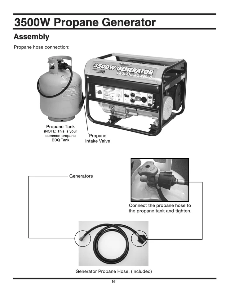 Owners Manual All-Power 3500-Watt Propane Portable Generator - Model APG3535CN - Image 4 of 4