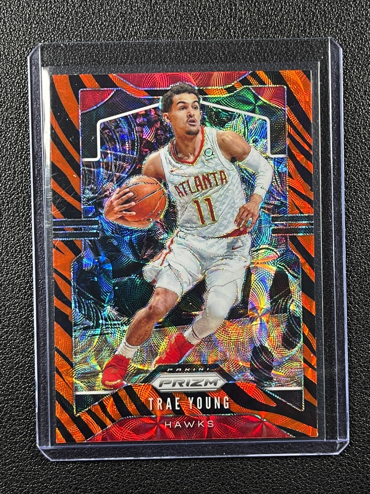 TRAE YOUNG 2019-20 PANINI PRIZM #31 2ND YEAR TIGER STRIPE CHOICE PRIZMS SP