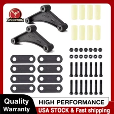 SPARKWHIZ Tandem Trailer Axle Shackle Kit Heavy Duty For Double Eye Spring Black