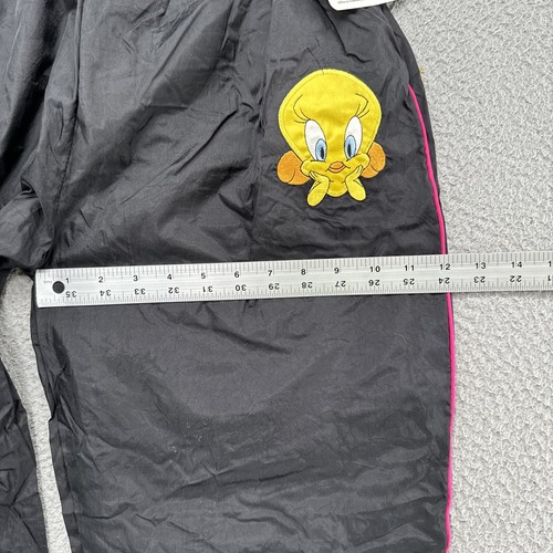 Vintage Looney Tunes Tweety Bird Youth Nylon Track Pants in Youth Size XL - Picture 6 of 12
