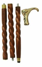 Working Style Brass Cat The Design Handle Victorian Wooden Cane Walking Stick