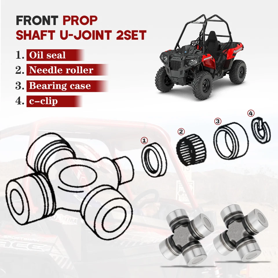 Eje de hélice delantero junta en U X2 para Polaris Ranger 800/Ranger XP 800/Ranger Crew 800 Foto 4 de 4