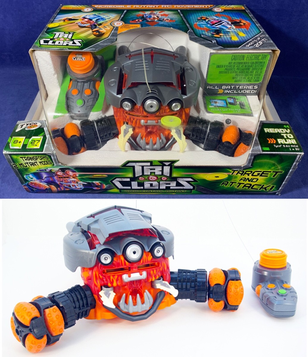 Tyco TRI-CLOPS - Radio Control Mutant RC 27MHz GLOW DISCS All