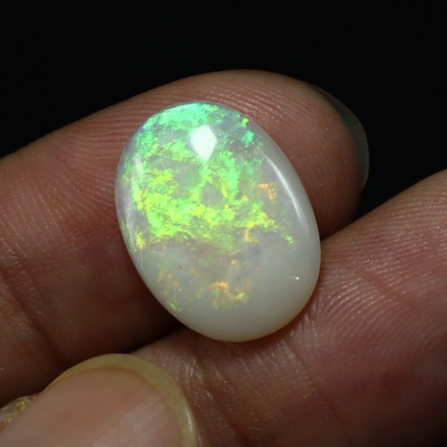 Piedra preciosa suelta cabujón liso ópalo australiano natural de 4,00 quilates 17X12X3 mm - Imagen 2 de 10
