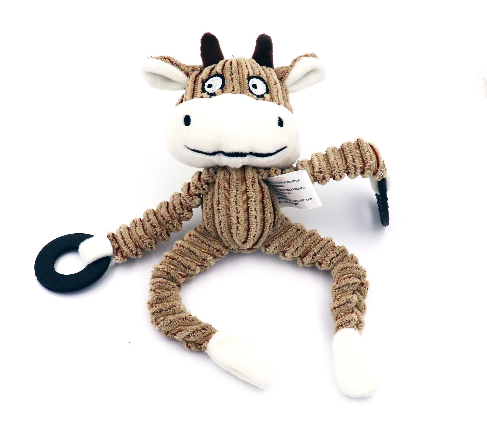 , Indestructible Plush Crinkle Dog Squeaky Toys Set Of 2