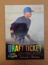 2011 Playoff Contenders - Draft Tickets Signatures #DT55 Cristhian Adames