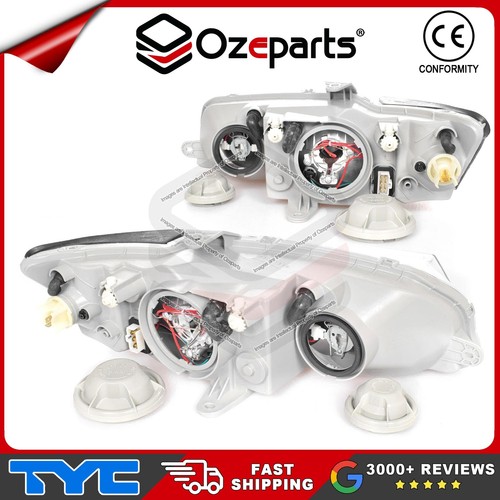TYC Pair LH+RH Head Light Lamp (Chrome) For Holden Commodore VZ 2004-2007 - Picture 2 of 6
