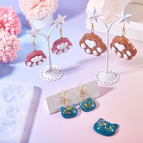 1 juego de pasador de ojo de anillo de salto abierto de hierro hágalo usted mismo kit para hacer joyas que incluye moldes de silicona - Imagen 6 de 7
