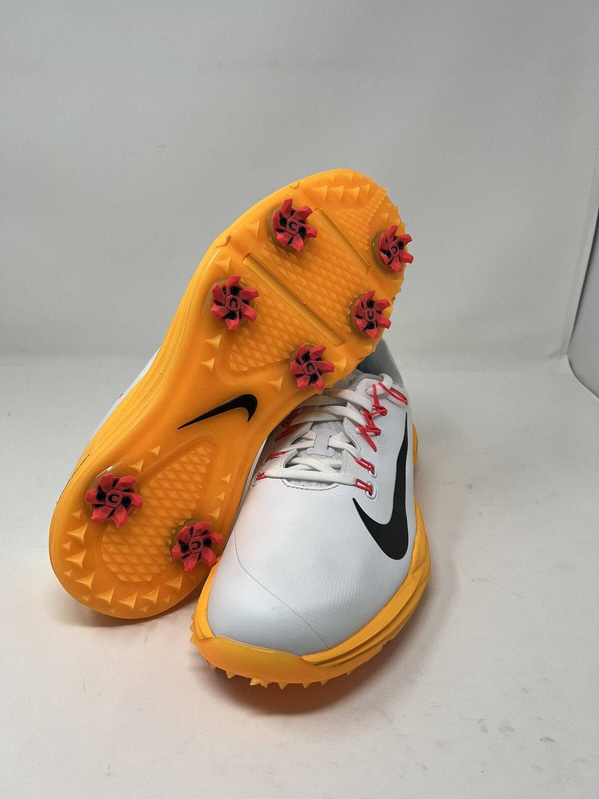 Womans Nike Lunarlon Command Golf Shoes 880120-102 10.5 US white/yellow