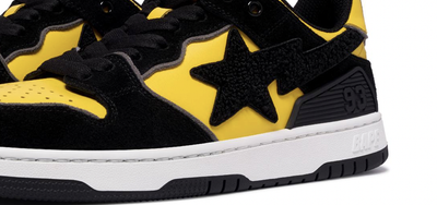bape sk8 sta 2024 New yellow black bathing ape sneakers US 8