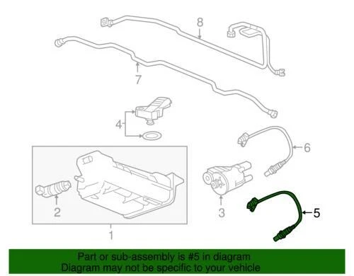 Sensor de oxígeno térmico genuino GM 2016-2024 Chevrolet GMC Buick Cadillac 12675980 Foto 4 de 4