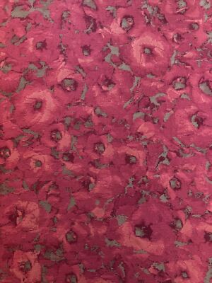 Romo Black Edition Fabric Floreale 7570/01 Petunia Silk Remnant 1.9 Yds + Scrap