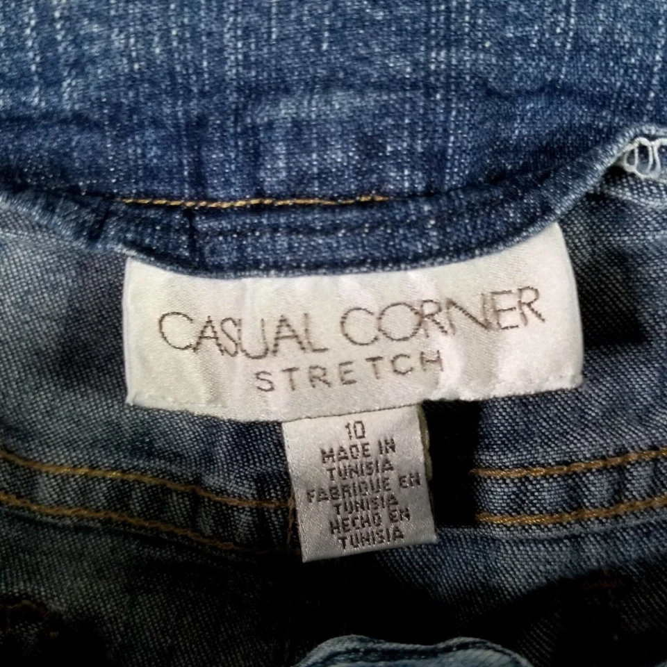 Pantalones de mezclilla clásicos bootcut talla 10 informales vintage pátina Foto 4 de 4