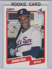 SAMMY SOSA ROOKIE CARD Baseball Chicago White Sox 1990 Fleer RC CUBS MLB