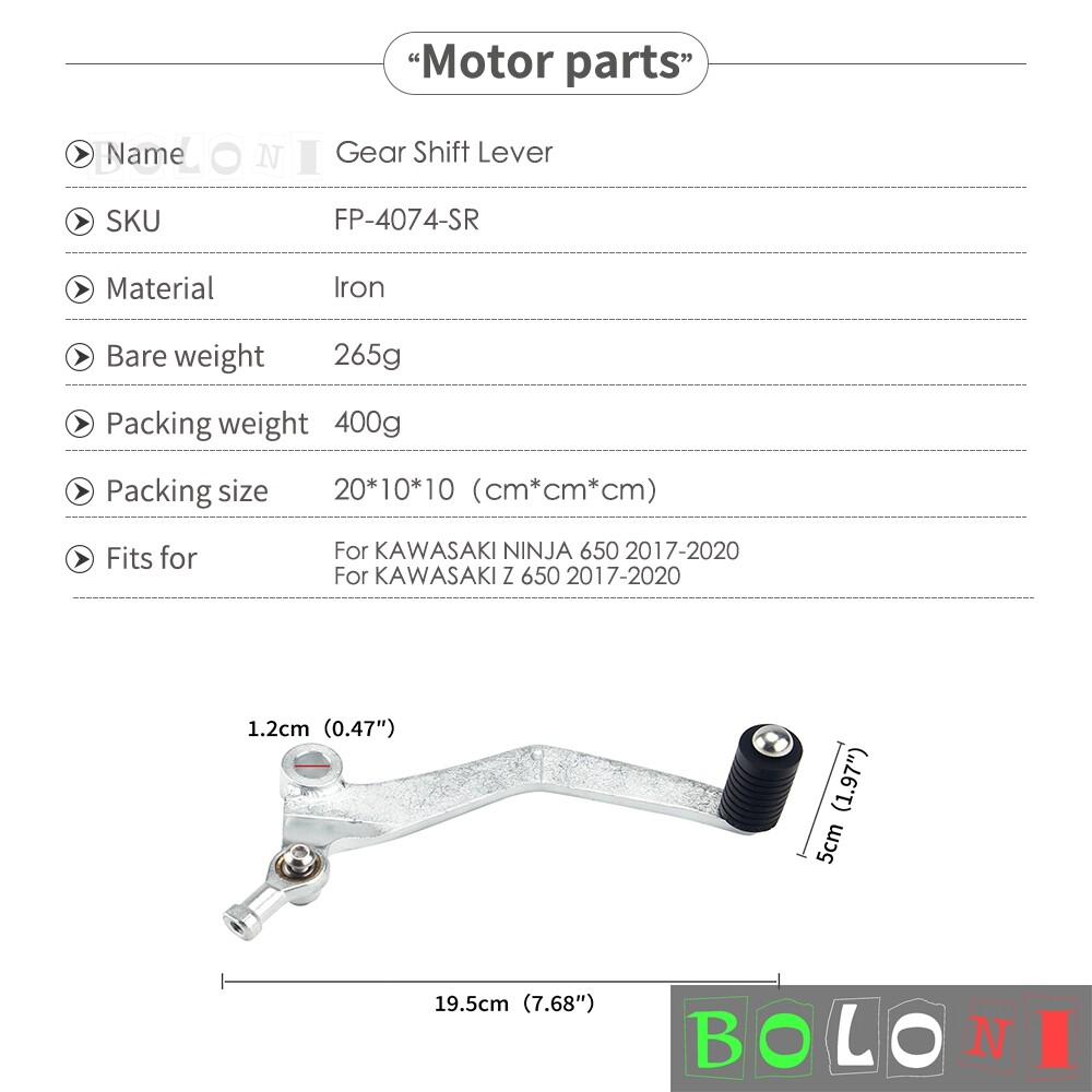 Motorcycle Left Gear Shift Lever Shifter Pedal For KAWASAKI NINJA 650
