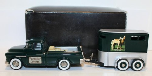 Miniatures Brooklin Models 1/43 - Chevrolet Cameo 1955 + Remorque - Blue Grass - BRK62 & BRK53X