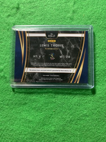 LEWIS THORPE ROOKIE JUMBO PATCH SILVER CARD TWINS 2020 PANINI - SELECT BASEBALL - Picture 11 of 12