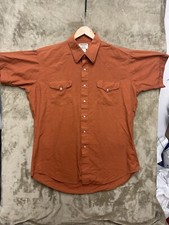 VINTAGE Ruddock Pearl Snap Shirt Mens 17 Western Cowboy USA Long tail