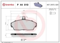 Brembo P 44 010 Bremsbelagsatz, Scheibenbremse FüR Land Rover