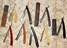 Lot of 8 Vintage Straight Razors Boker, Burr's Best, Kochs, Clauss Medinger