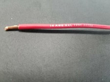 14 AWG GAUGE GXL AUTOMOTIVE HIGH TEMP COPPER WIRE RED 25 FT WITH LEGEND PRINT