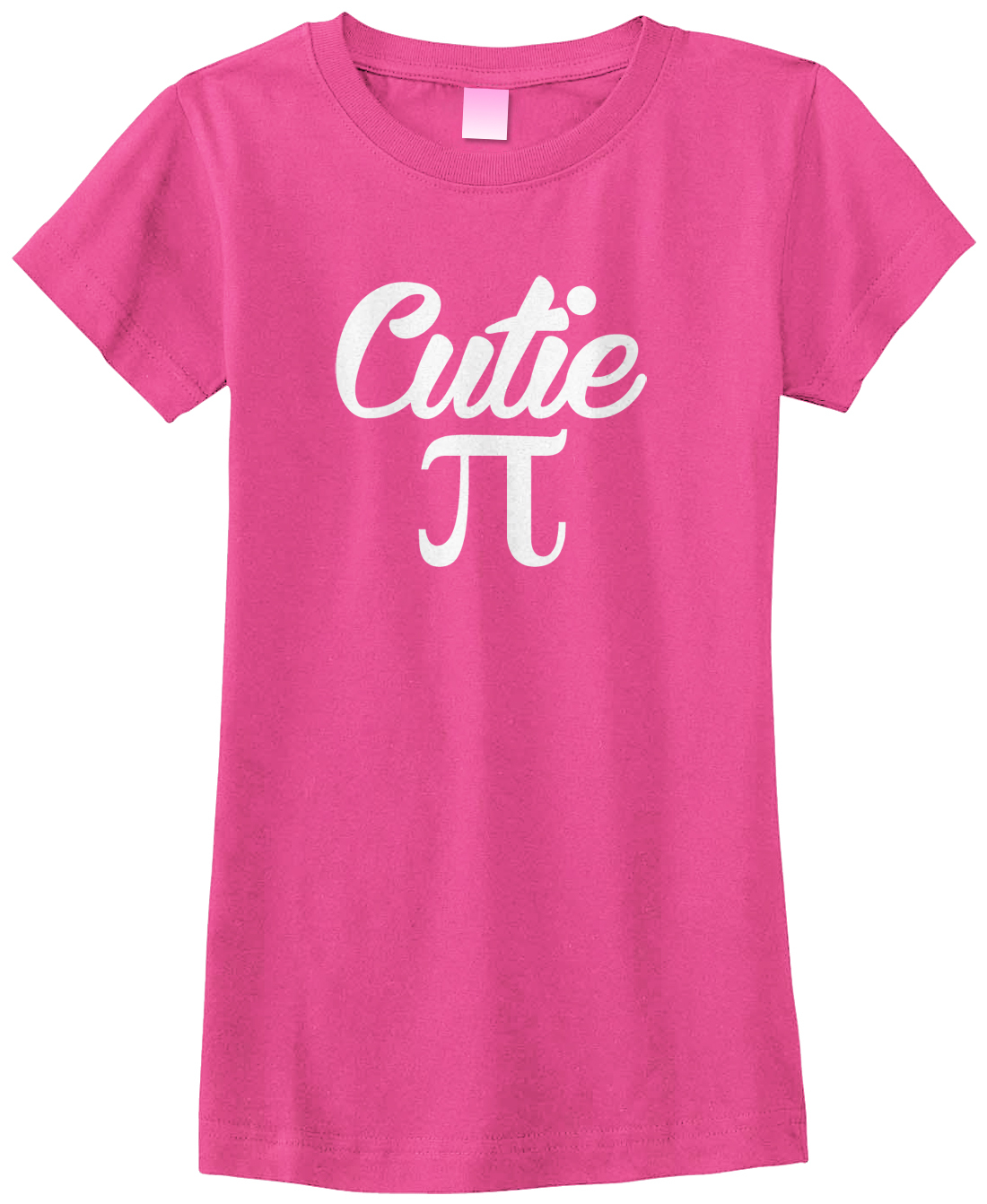 Threadrock Girls Cutie Pi Fitted T-shirt 3.14 Pi Day Math Nerd Geek Funny Cute