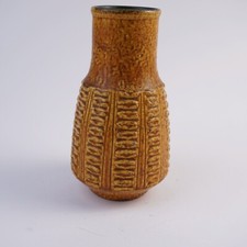 Jasba Keramik Vase 60er/70er Jahre Vintage  Mid Century Senfgelb ca. 21 cm hoch