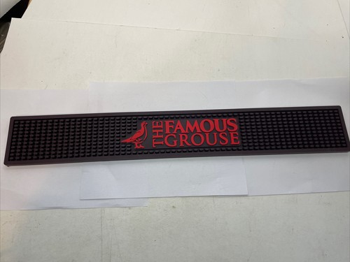 Rubber Bar Spill Mat 3.5" x 23.5" The Famous Grouse Tap Overflow Man Cave NEW - Picture 2 of 6