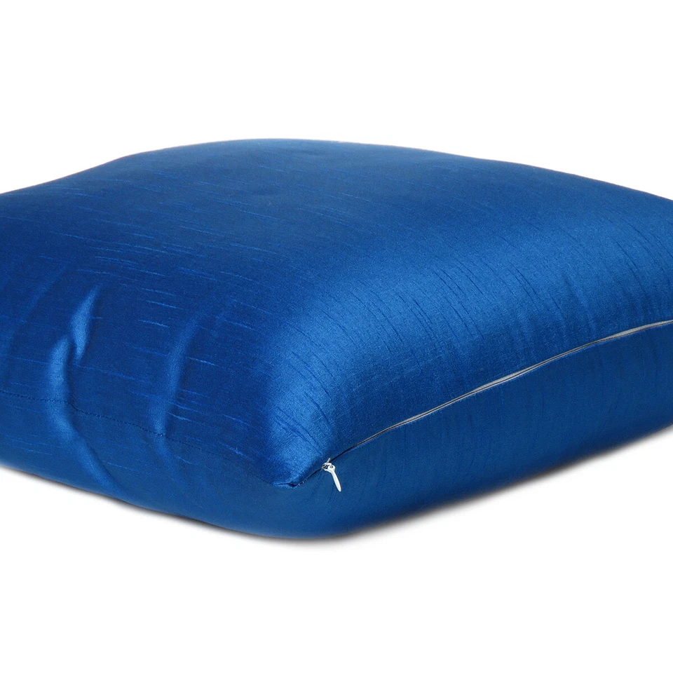 Cover Solid Color Sofa Pillow Case Cushion Square Home Decor Royal Blue 18x18 - Image 4 of 4