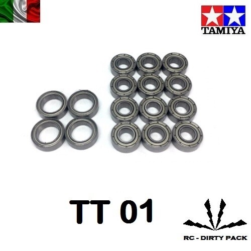 Cuscinetti Tamiya set completo Ball Bearing Set TT 01 e TT 02 tutti i telai - Foto 2 di 6